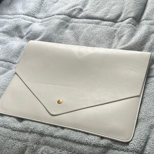 Elegant White Envelope Clutch